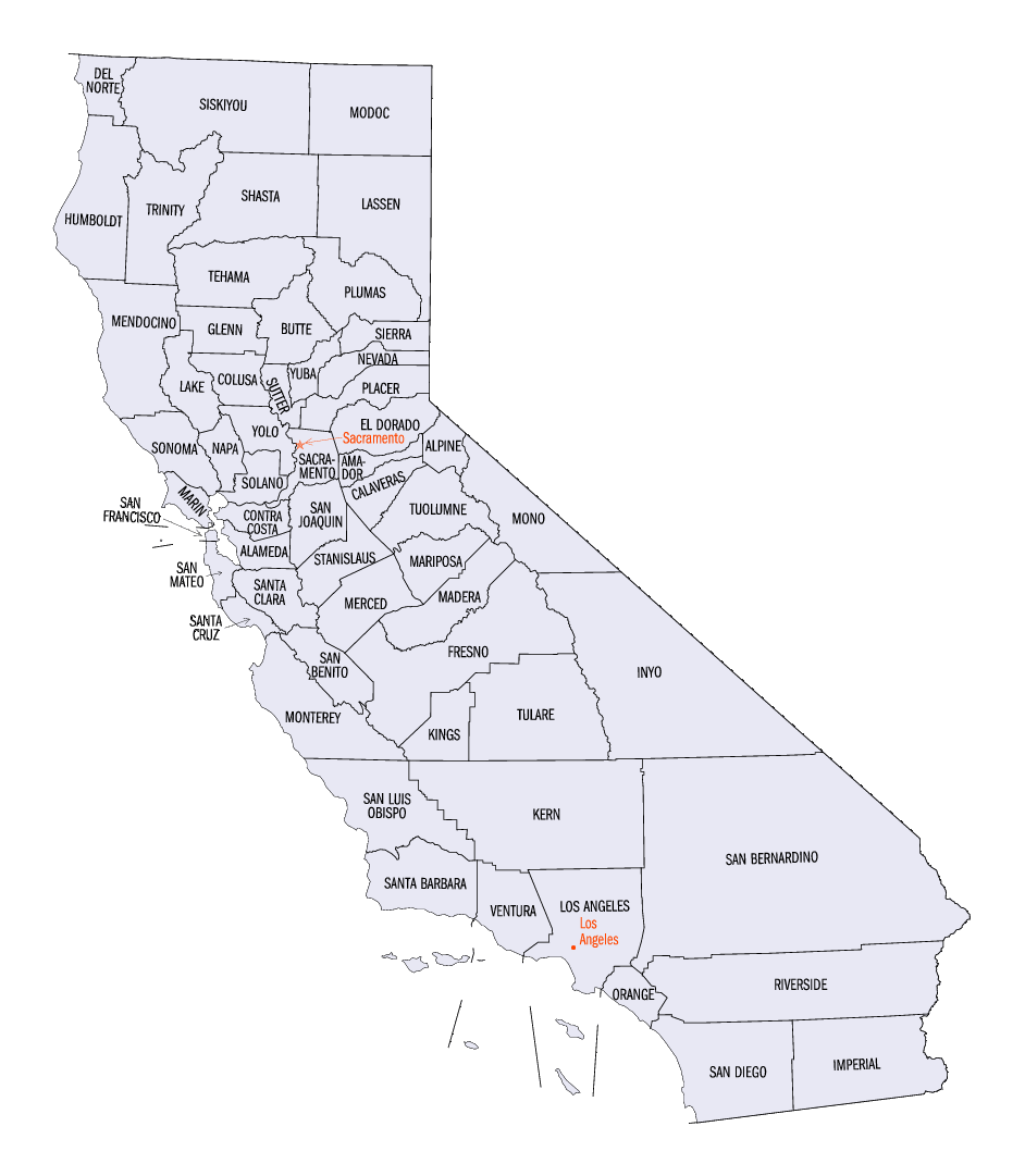 County Map of California