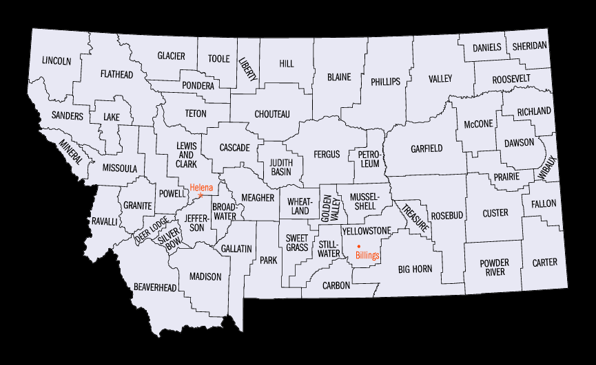 Montana County Map